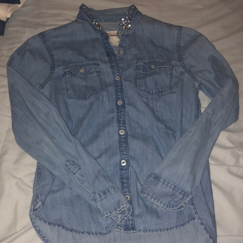 Ambercrombie Jean Shirt with Pearls